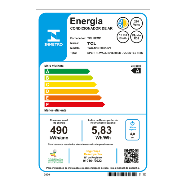 Ar Condicionado Split Inverter Quente e Frio 12000BTUs com Wifi 220V TPRO 2.0 TCL