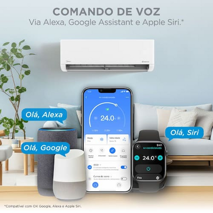 Ar Condicionado Split Hi Wall Midea AI AirVolution Inverter 9.000 Btus Frio 220V R-32