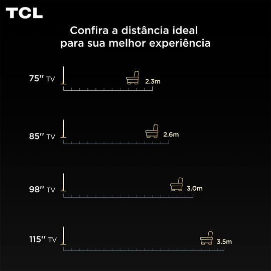 Smart TV 4K TCL Classic QLED 55 Polegadas com HDMI 2.1, Dolby Vision, Dolby Atmos e Wi-Fi Dual Band - 55P7K