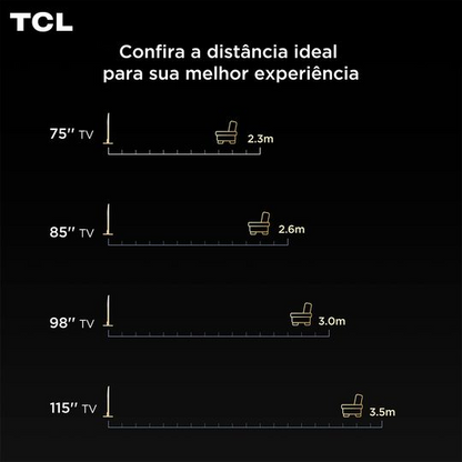 Smart TV 4K TCL Classic QLED 55 Polegadas com HDMI 2.1, Dolby Vision, Dolby Atmos e Wi-Fi Dual Band - 55P7K