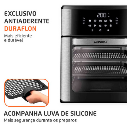 Fritadeira Air Fryer Forno Oven 12l Mondial Afon-12l-bi 2000w 220v
