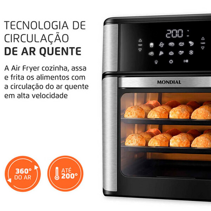Fritadeira Air Fryer Forno Oven 12l Mondial Afon-12l-bi 2000w 220v